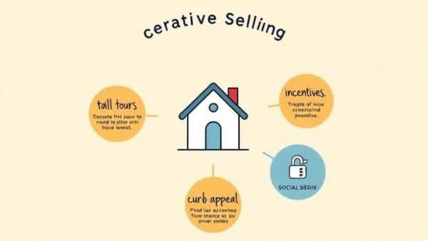 Illustrated infographic of creative strategies to sell your home quickly.
