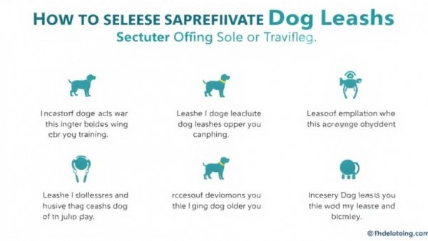 Dog obedience training gear: leash selection guide infographic.