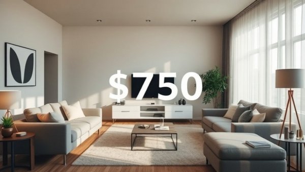 Affordable smart home upgrades display in modern living room, Charlotte NC
