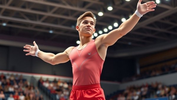 Charlie Larson's Epic Floor Routine: Gymnast performing confidently.