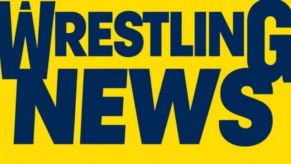 Wrestling News Updates bold logo on yellow background