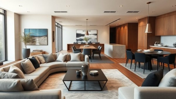 Modern living room dining room combo, elegant decor tips.