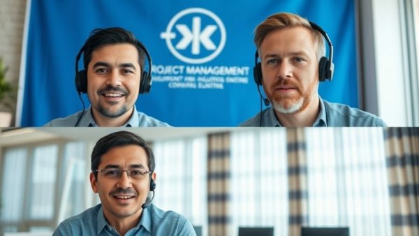 Two men discussing SPI and CPI metrics in project success on a video call.