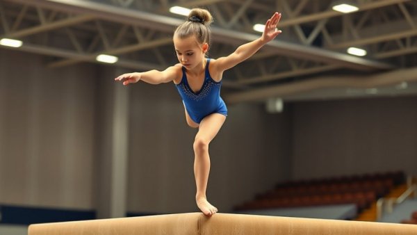 Gymnast balances on beam at Jakarta 2025 event.