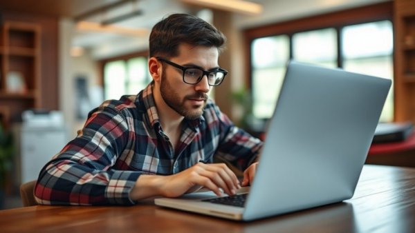 Man secures Wi-Fi setup on laptop, Lock Down Your Wi-Fi Network.