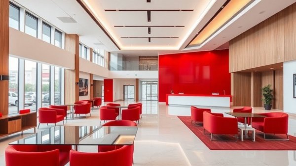 Modern corporate office reception area with elegant design