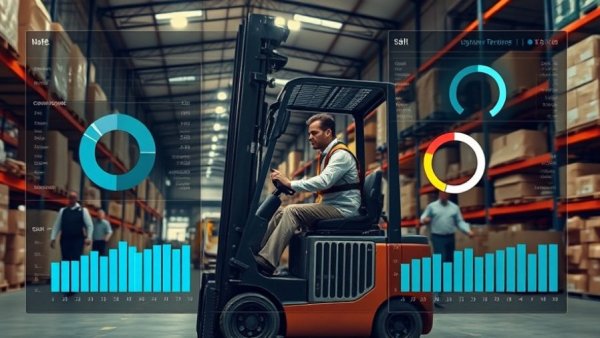 Vision AI ROI: Real-time monitoring in warehouse with forklift and safety dashboard.
