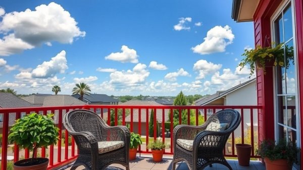 Charming balcony view illustrating financial advantages of becoming an expat.