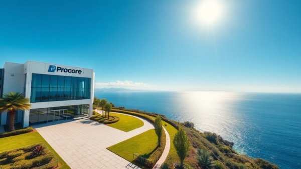 Procore building by the ocean on a sunny day