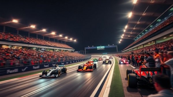 Formula 1® Qatar Airways Qatar Grand Prix 2025 night race scene