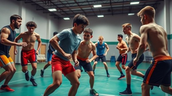 Energetic wrestling training session highlighting best wrestling content UWW+.