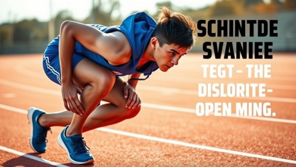 Overcome stinking rethinking: Runner ready to start on track.