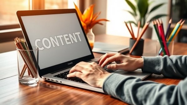 Workspace with laptop and coffee showcasing community engagement strategies.