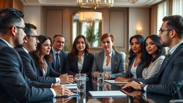 Olympic Council of Asia Leadership discussing in conference room.