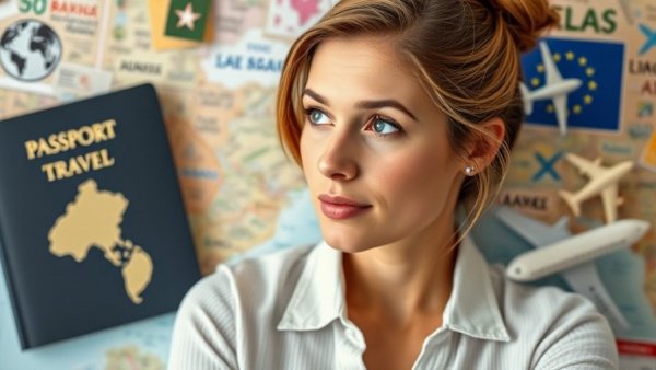 Moving abroad without a plan concept with a woman pondering travel.