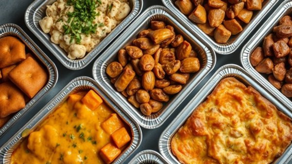 Comforting casseroles in aluminum trays, perfect for heartfelt gestures.