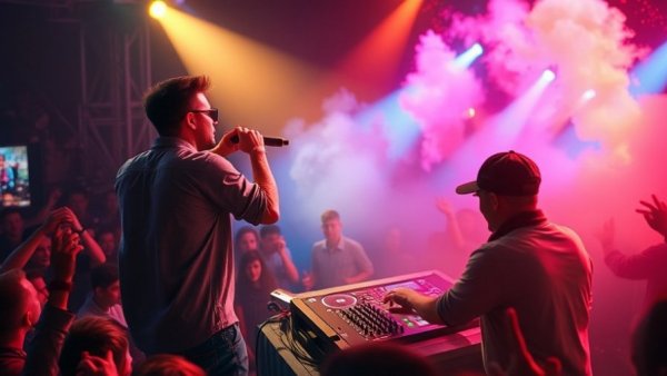 FuelFest Qatar 2026 concert scene with performer and DJ on stage.