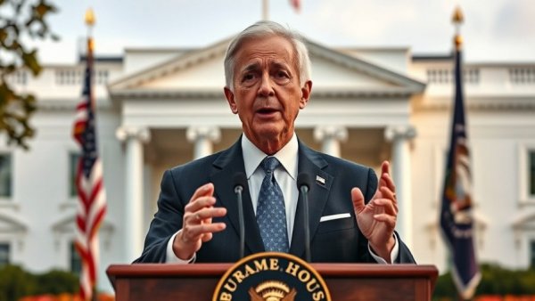 White House permitting tool pilot announcement at podium with flags.