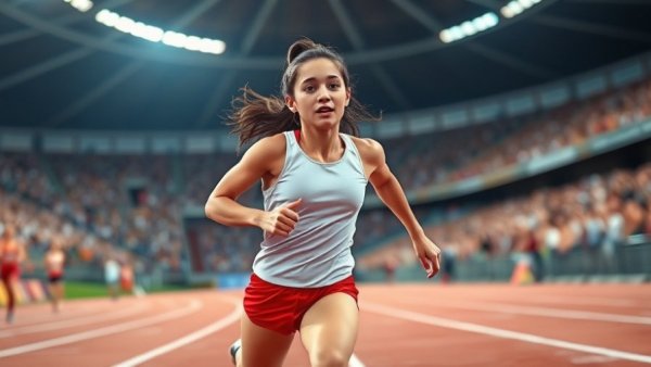 Femke Bol and Julien Alfred's Return: athlete running on track.