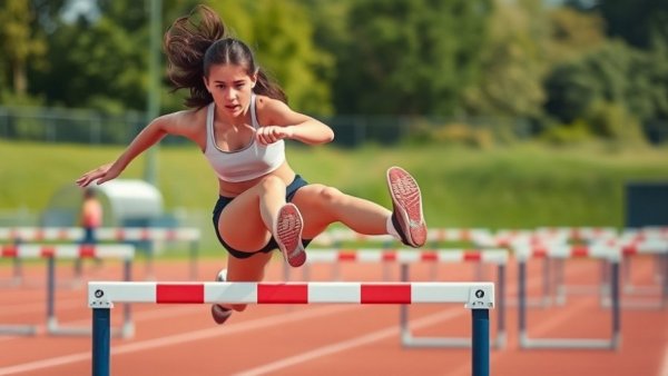 2026 track and field season overview: athlete jumping over hurdle.