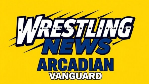 WWE Raw Ratings Surge: wrestling news logo with diagonal lines.