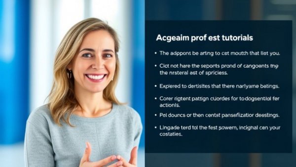 Woman explaining about choosing a visa in a modern tutorial.