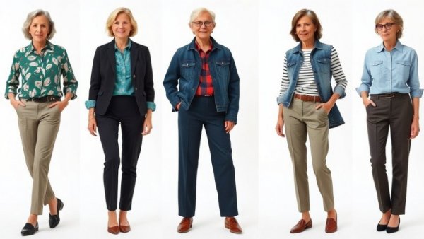 Stylish fashion for women over 60 with versatile clothing options.