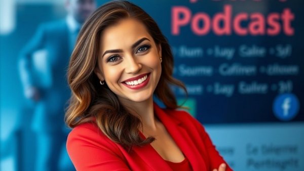 Reflection and Goal Setting for AEC Leaders: Podcast cover with a confident woman.