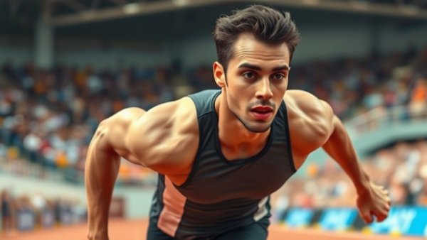 Noah Lyles breaks world record in dynamic indoor race scene.