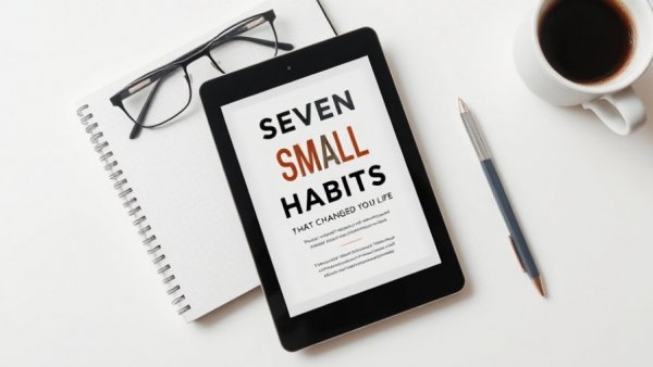 Tablet with e-book cover by coffee cup, DIY Hair Growth Serum