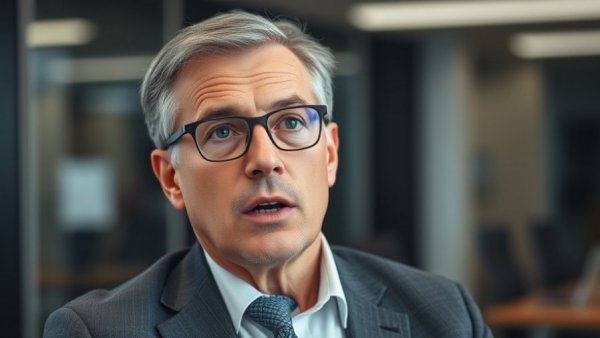 Middle-aged man speaking about the best investments.