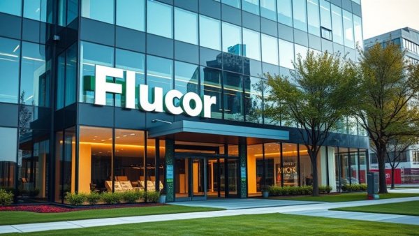 Fluor Corporation building with sign, daylight