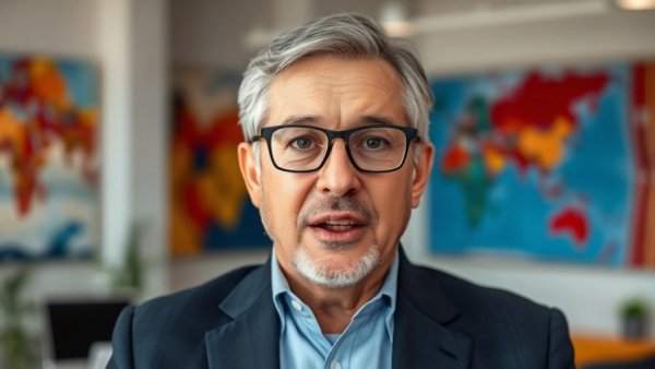 Man discussing Malta's Passport for Global Mobility in an office setting.