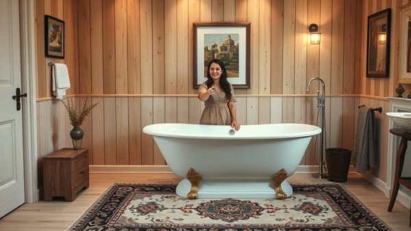 Elegant vintage bathroom with affordable design tips.