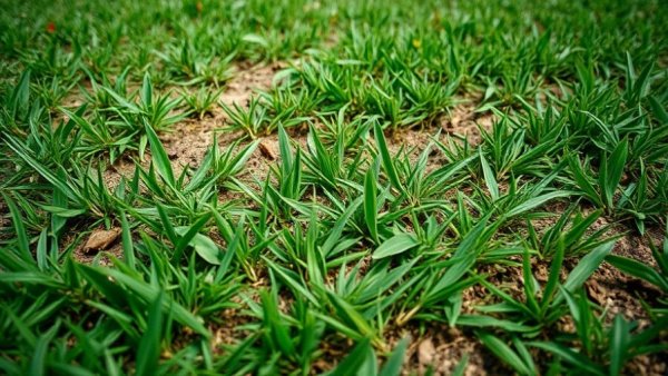 Patchy lawn with text 'When To Seed', suitable for spring lawn seeding North Carolina.
