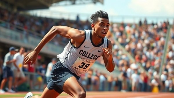 Olympic sprinter returning to college competing in track event.
