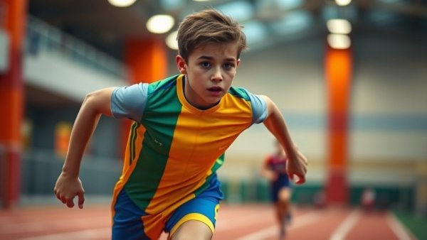 Sam Ruthe, focused on record-breaking mile, indoor track.