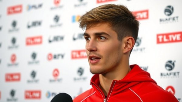 Young athlete discussing the importance of preparation at an interview.