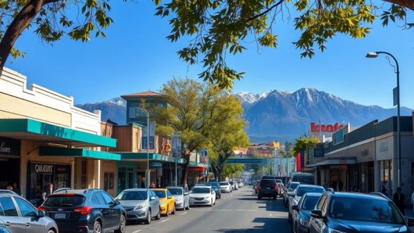 Vibrant street in New Zealand, ideal niche for foreign entrepreneurs.