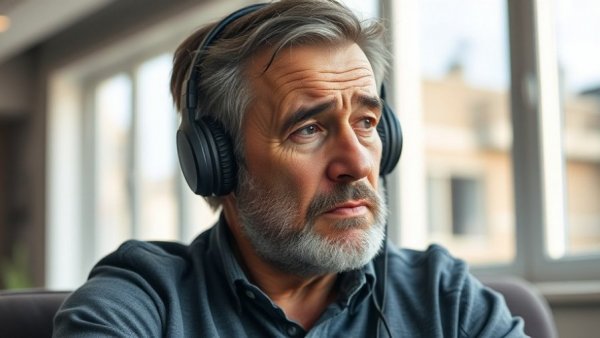 Concerned man expressing worry indoors, navigating healthcare abroad.