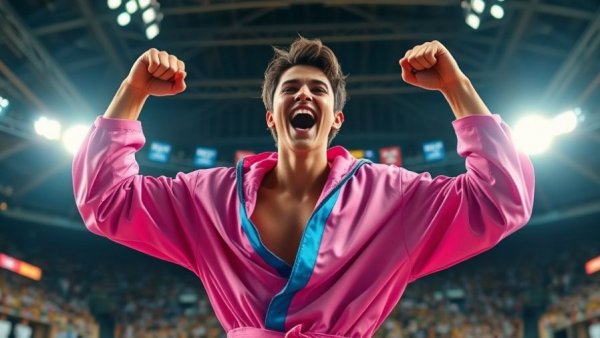 Zahid Valencia's energetic celebration showcasing his success journey.