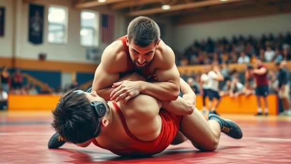Evan Restivo shuts out in wrestling match action shot