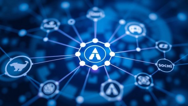 Abstract network illustrating IKEA smart home privacy features.