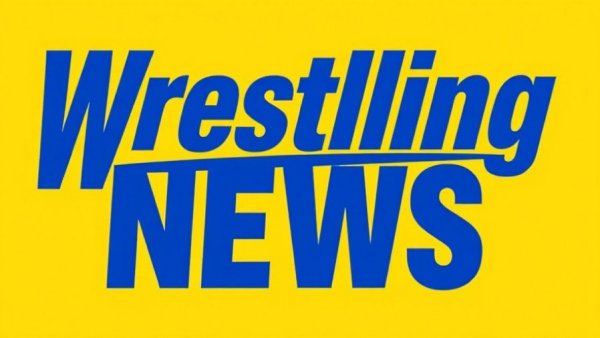 Bold blue wrestling news logo on bright yellow background, WrestleMania 42 Preview.