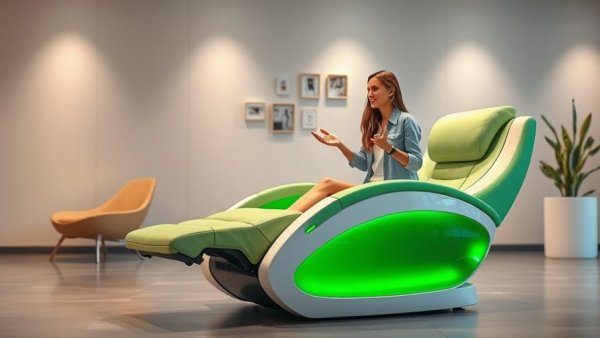 Asia's largest furniture trade event showcasing a futuristic recliner.