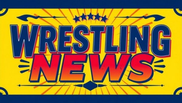 Retro wrestling news graphic with bold text, AEW vs NXT news.