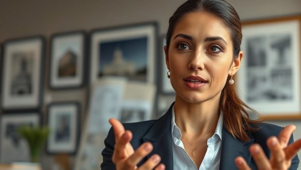 Professional businesswoman discussing countries that pay you to move.