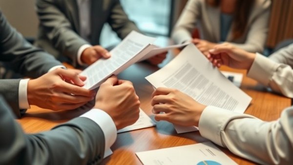 People reviewing important documents for translation before moving abroad