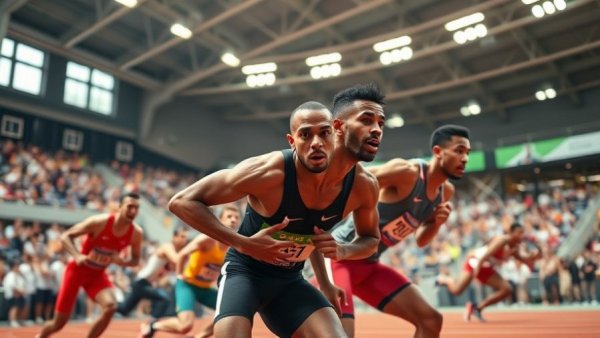 Athletes competing in different events at Heptathlon Championship 2023.