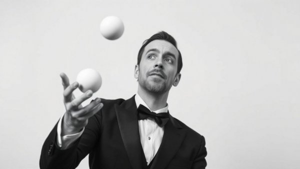 Black and white juggler illustrating warning signs you're off track.